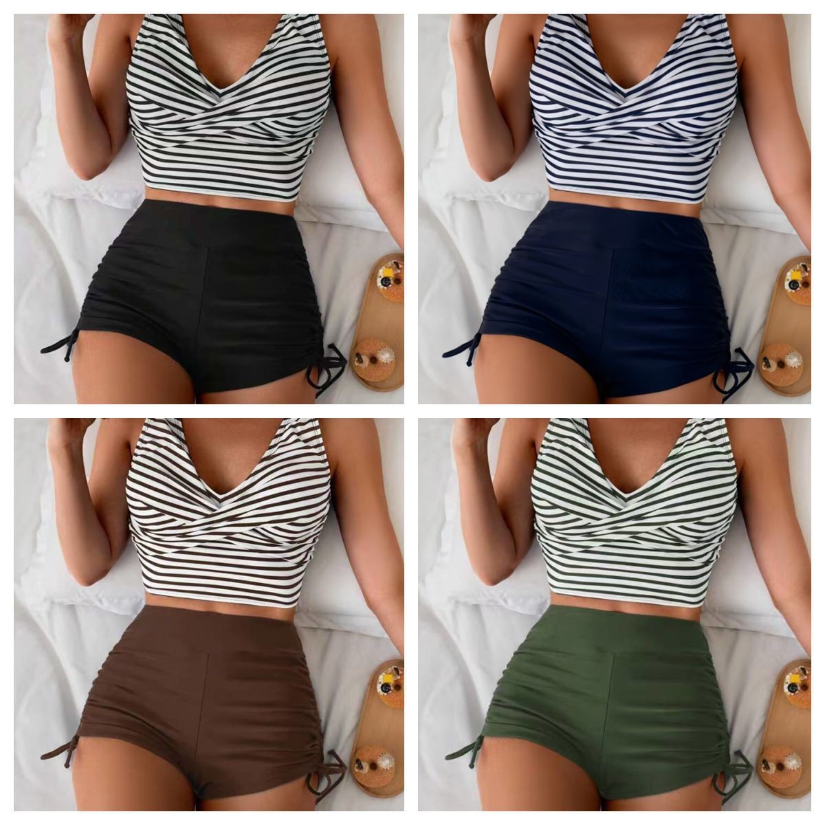 Crop Top Women - Women Swimwear Bikini Crop Top High