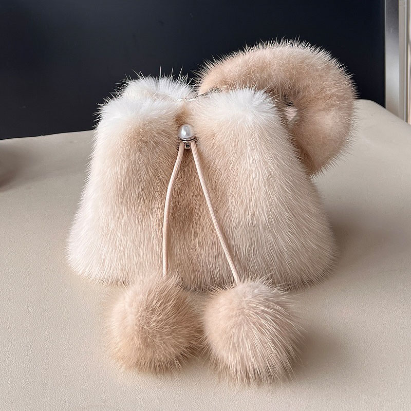 Women'S Real Y2K Fashion - Y2K Real Mink Fur Handbag Women's