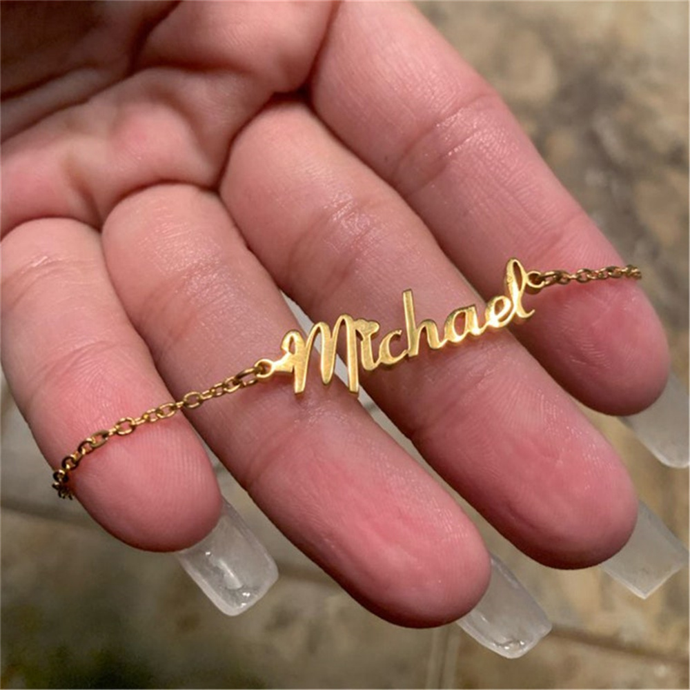 Women Fashion Dress Names - Custom Name Ankle Stainless Steel Leg