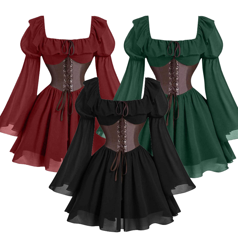 Women'S Fashion Renaissance Period - New Medieval Renaissance Period Long Sleeved