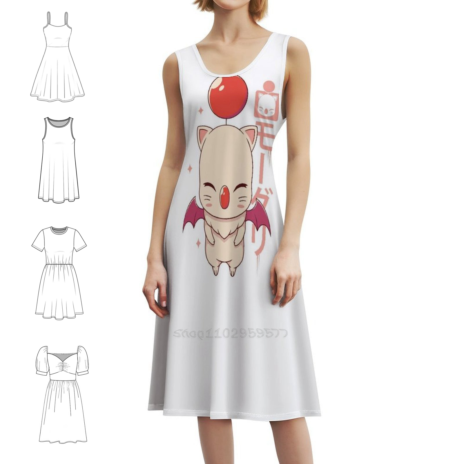 Women Fashion Gown - Moogle Kupo! Boho Chic Dress Elegant