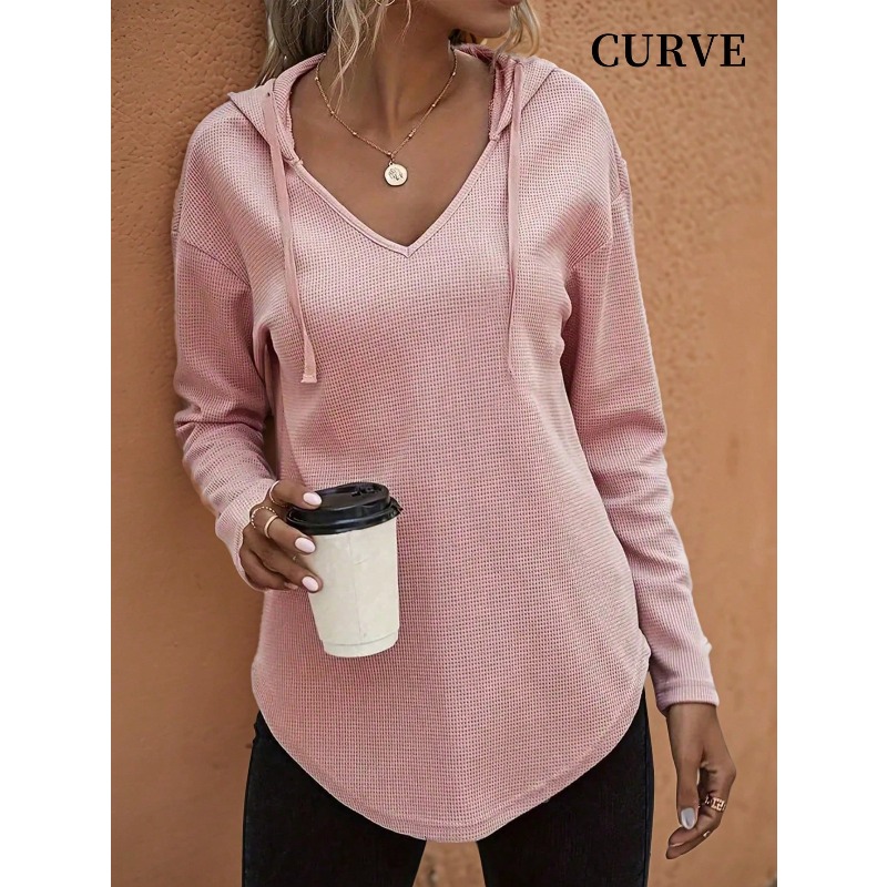 Women'S Fashion Hoodie - Plus Size 1XL-5XL New Women's V-neck