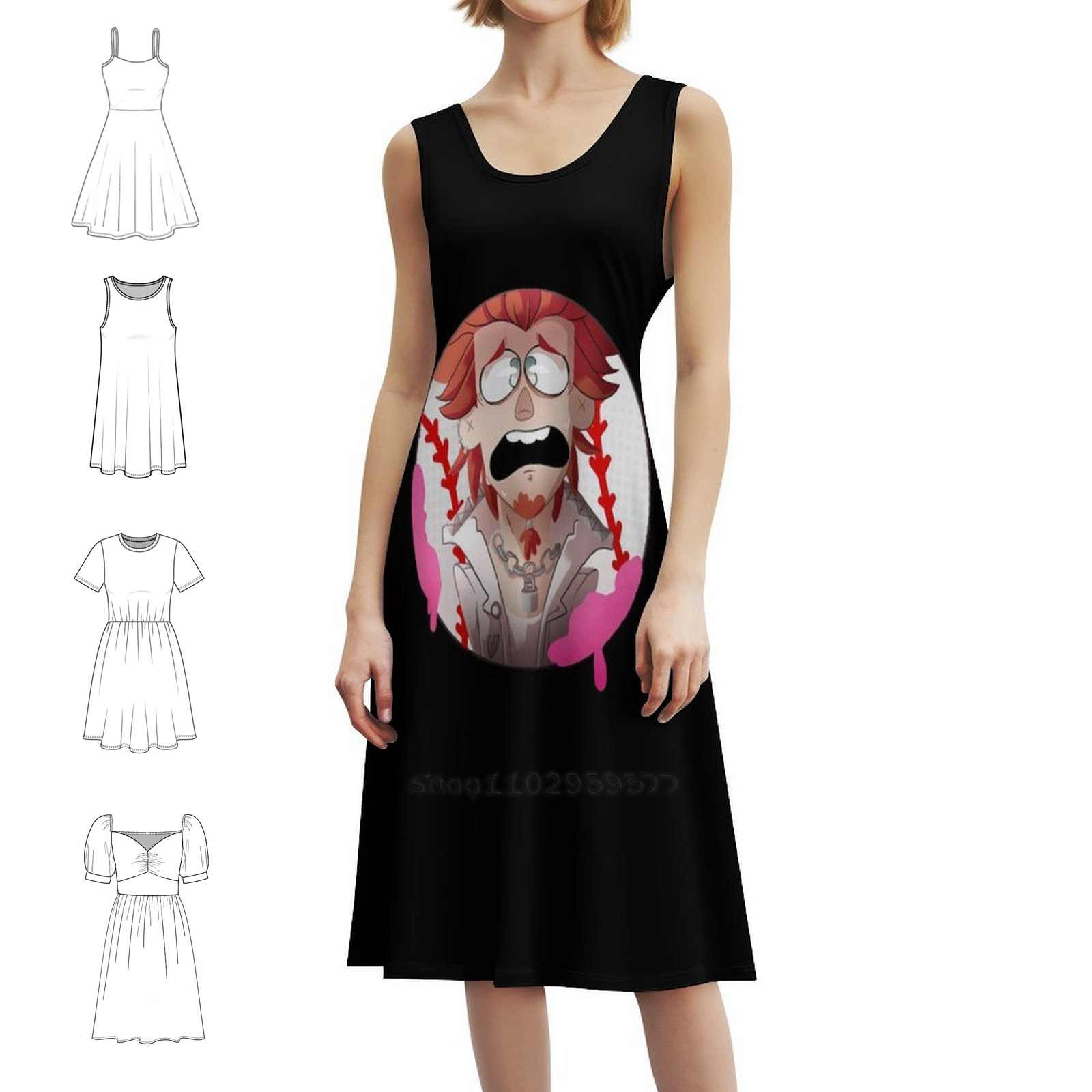 Women Fashion Gown - Leon Kuwata Boho Chic Dress Elegant