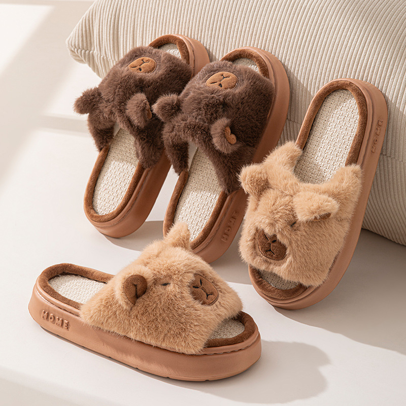 Women Fashion Ideas - Hemp Cartoon Women's Slippers Home Flats