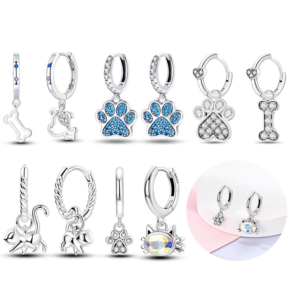 Women'S Fashion Website - Silver Colors Dog Cat Animal Paw