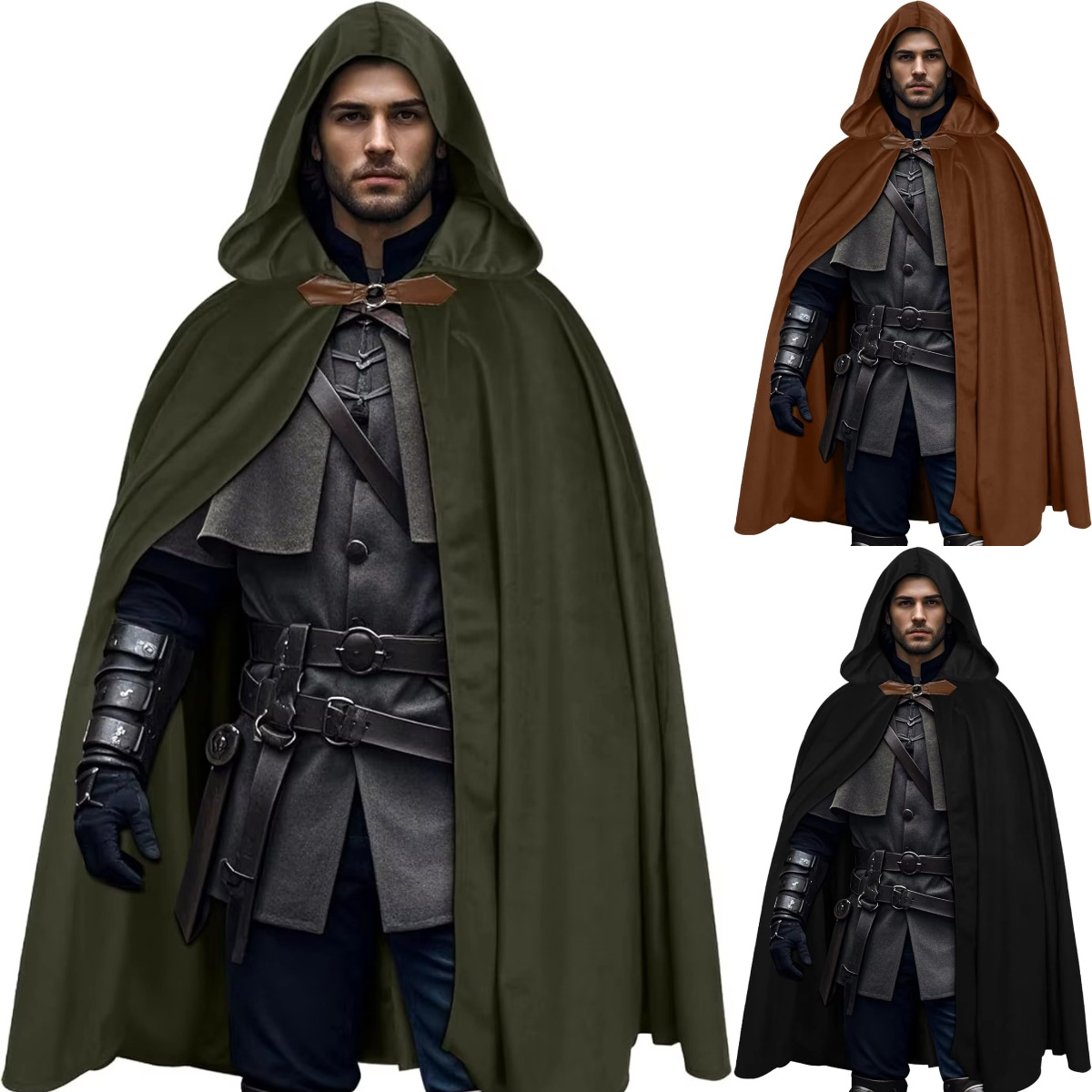 Men's Velvet Hooded Cloak Rena - Women'S Fashion Renaissance Period 评论和价格