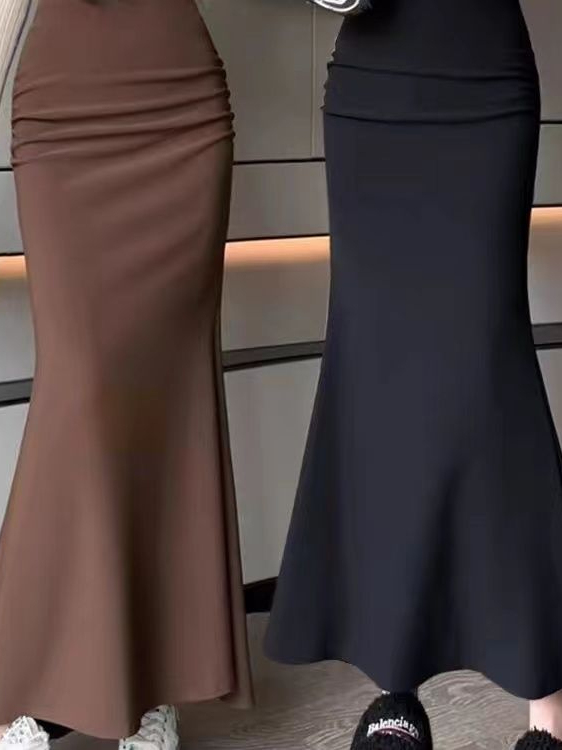Fashionable Korean Style Pure  - A-Line Skirt Midi 评论和价格