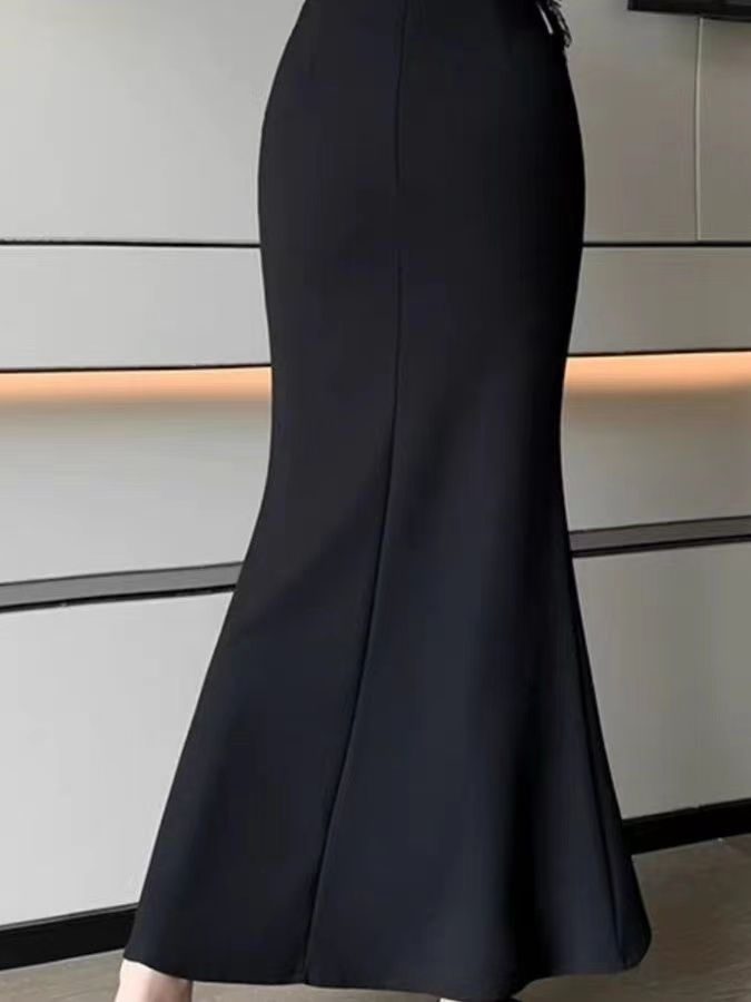 Fashionable Korean Style Pure  - A-Line Skirt Midi 评论和价格