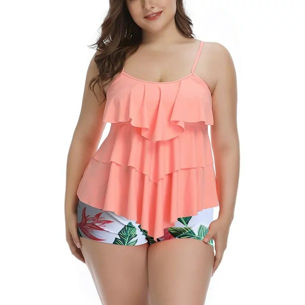 Tankini Woman Bikini Floral Pr - Crop Top Women 评论和价格