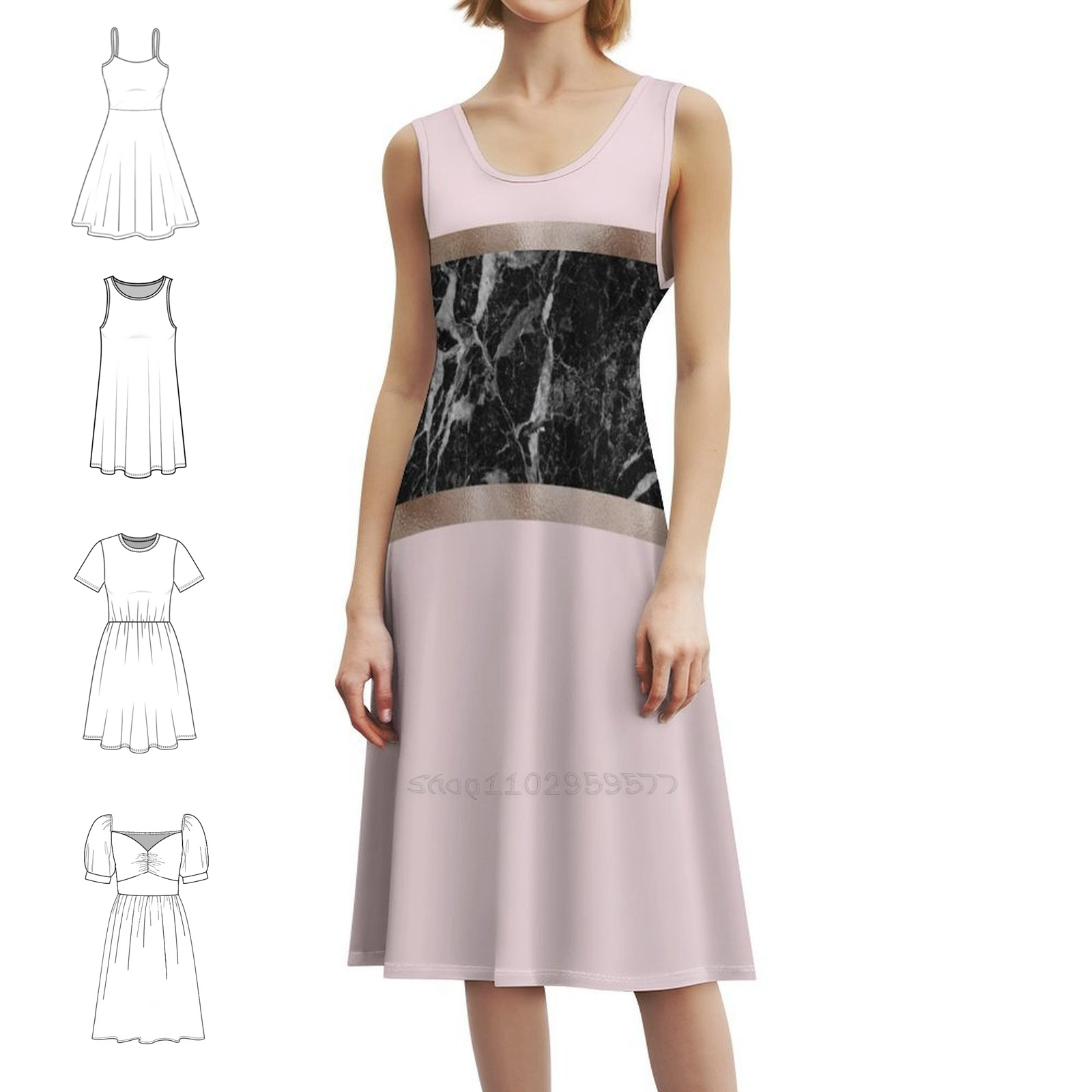 Strawberries And Cream-Black M - Women Fashion Gown 评论和价格