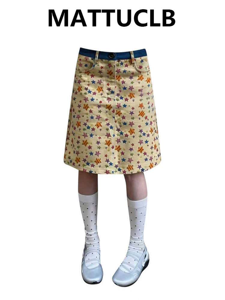 Summer Women Midi Skirts Denim - A-Line Skirt Midi 评论和价格