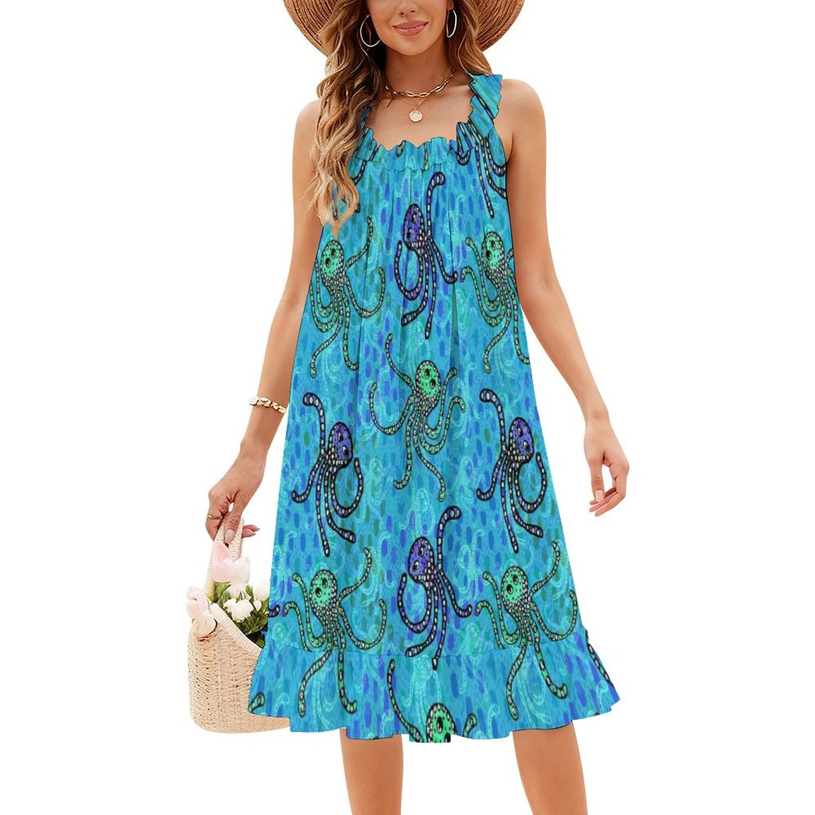 Octopus Party Pattern-Trippy C - Women Fashion Gown 评论和价格