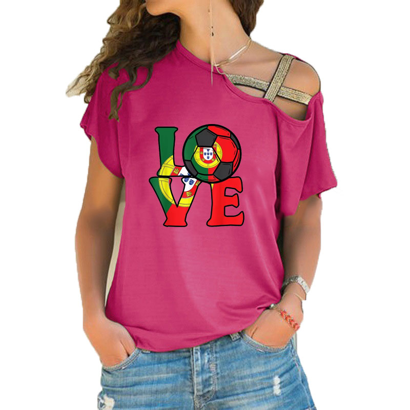 Women Loose Slash Neck T Shirt - Women'S Fashion Portugal 评论和价格