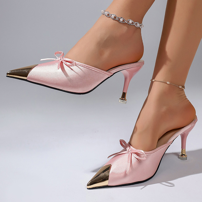 Bowtie Decor Pink High Heel Sa - Women Fashion Ideas 评论和价格