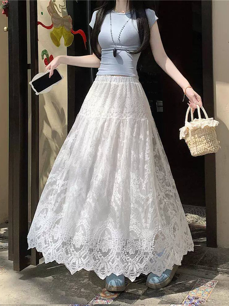plus Size Women's High Waist L - A-Line Skirt Midi 评论和价格