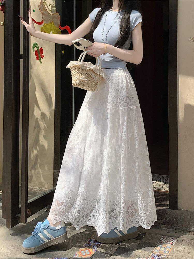 plus Size Women's High Waist L - A-Line Skirt Midi 评论和价格
