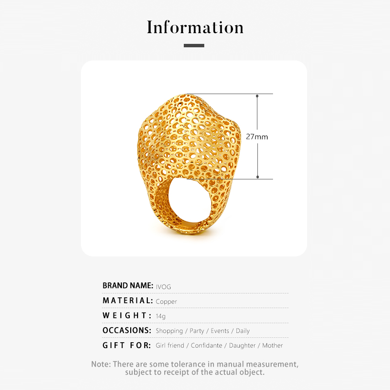 IVOG Large Crown Shape Rings H - Women'S Fashion Website 评论和价格