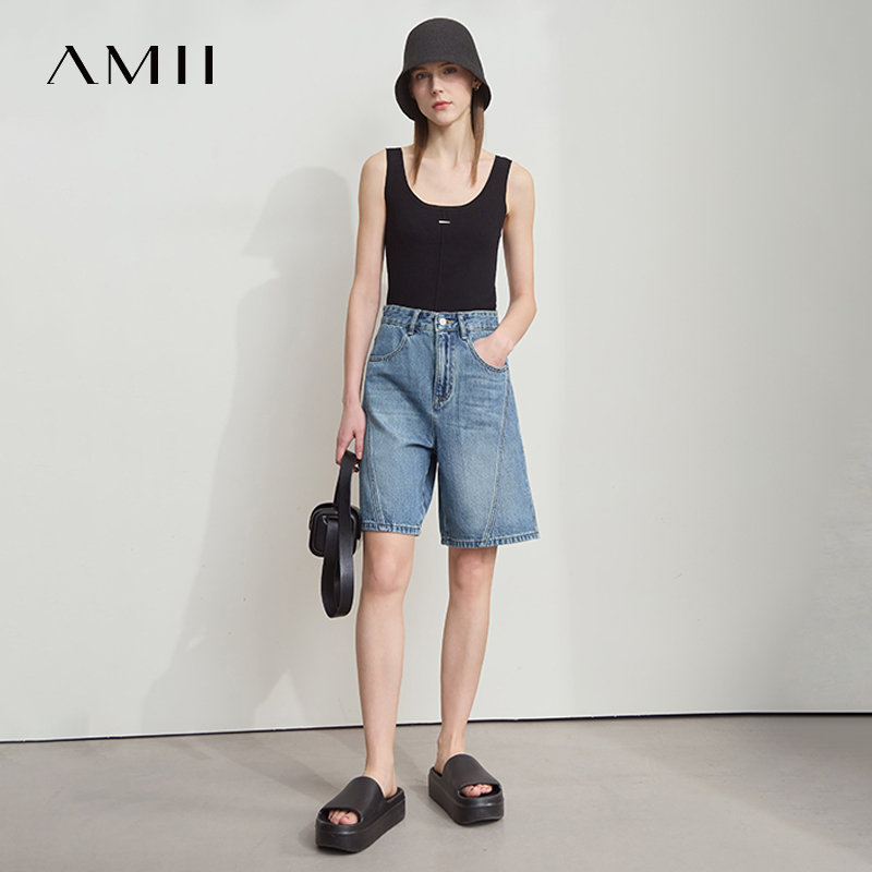 AMII Women Jeans Shorts Minima - Denim Shorts Women 评论和价格
