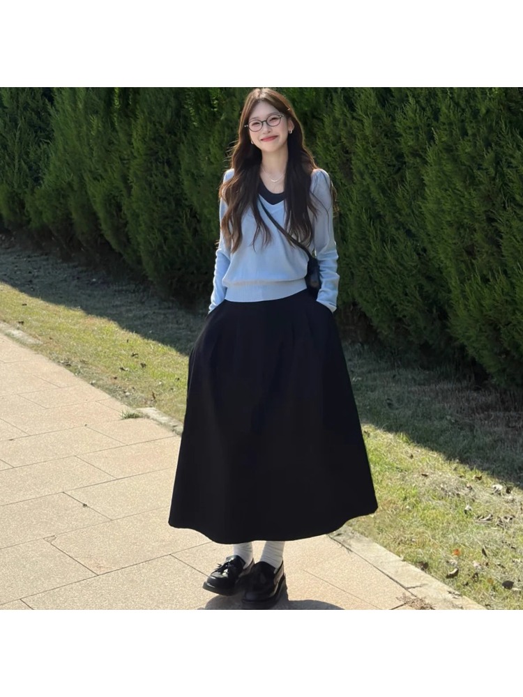 High Waist A-Line Midi Work Sk - A-Line Skirt Midi 评论和价格