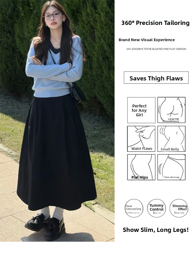 High Waist A-Line Midi Work Sk - A-Line Skirt Midi 评论和价格