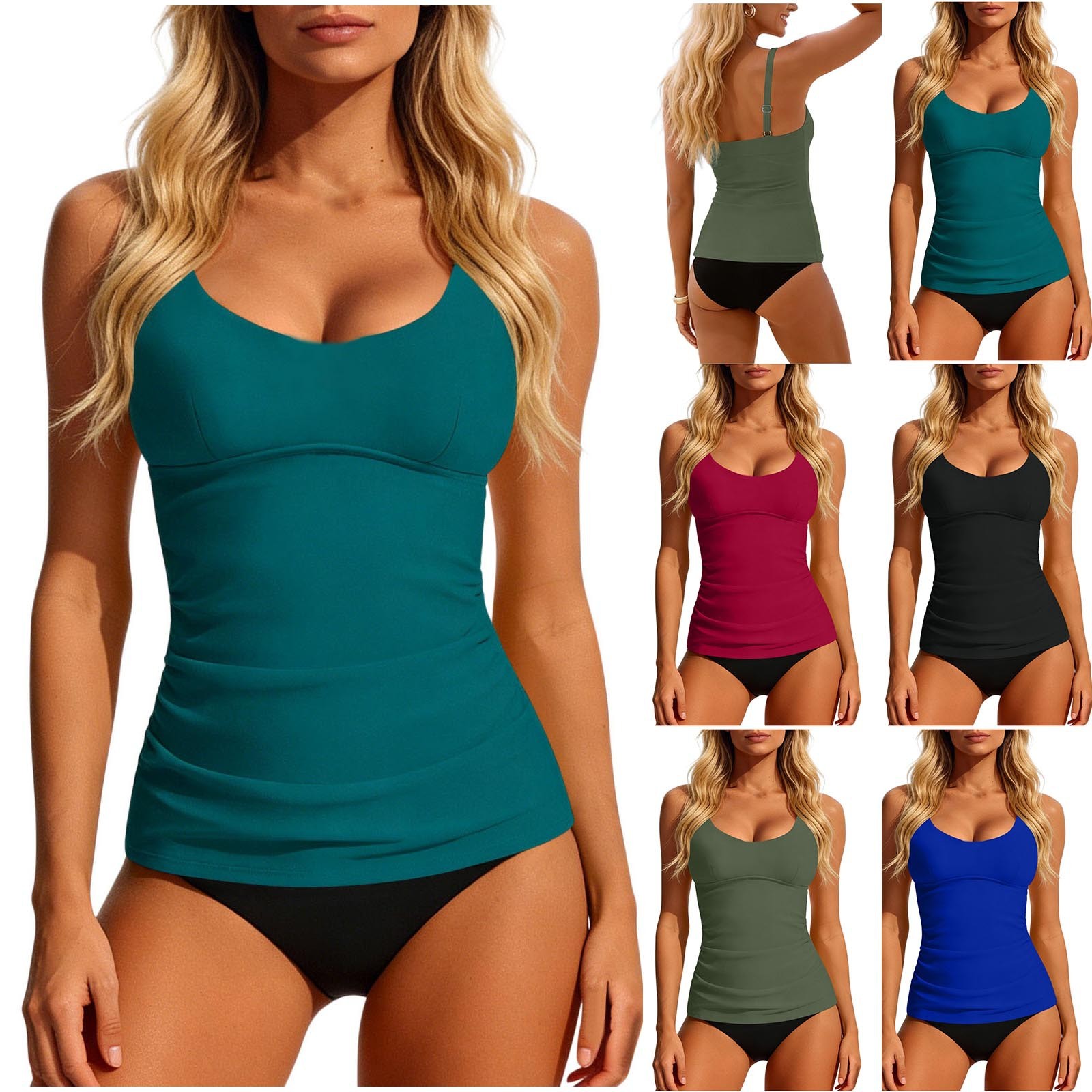 Women's 2026 Tankini Teal Scoo - Crop Top Women 评论和价格