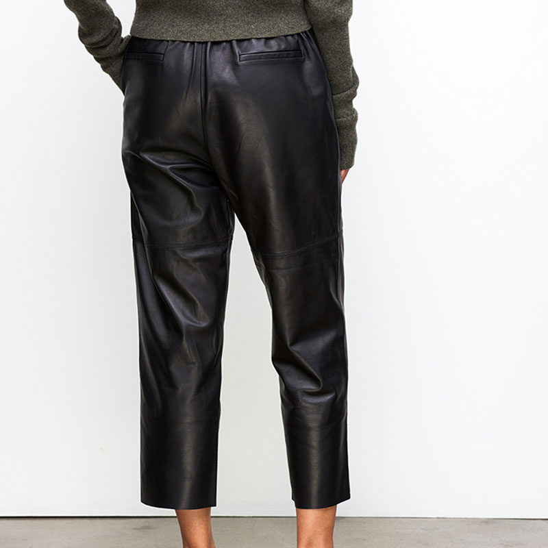 Genuine Leather Harem Pants Wo - Women'S Real Y2K Fashion 评论和价格