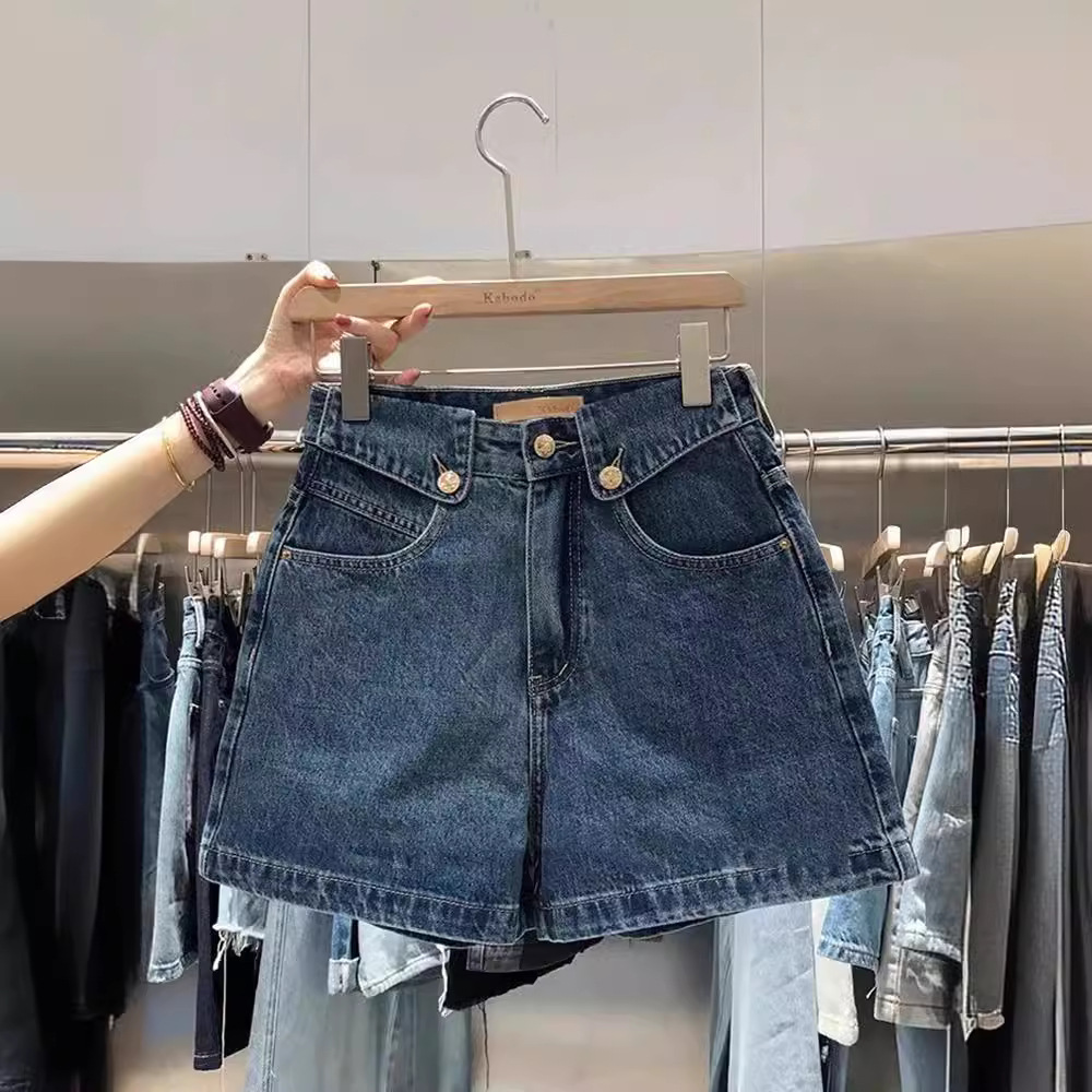 Women Niche High Design Cuffed - Denim Shorts Women 评论和价格