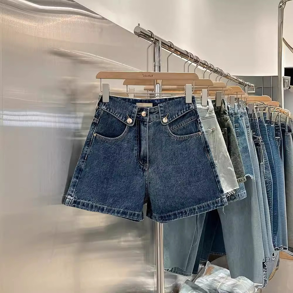 Women Niche High Design Cuffed - Denim Shorts Women 评论和价格