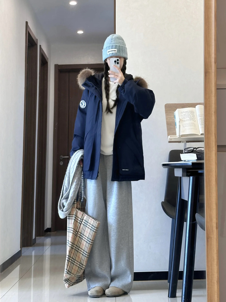 Parkas Real Fur Womens Autumn  - Women'S Real Y2K Fashion 评论和价格