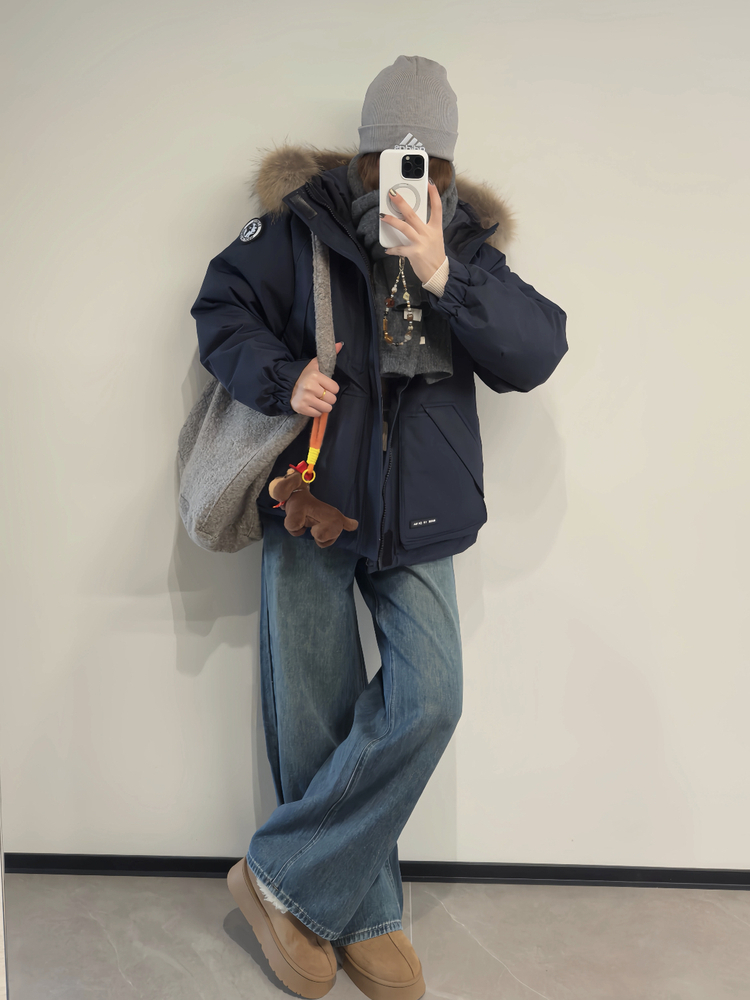 Parkas Real Fur Womens Autumn  - Women'S Real Y2K Fashion 评论和价格
