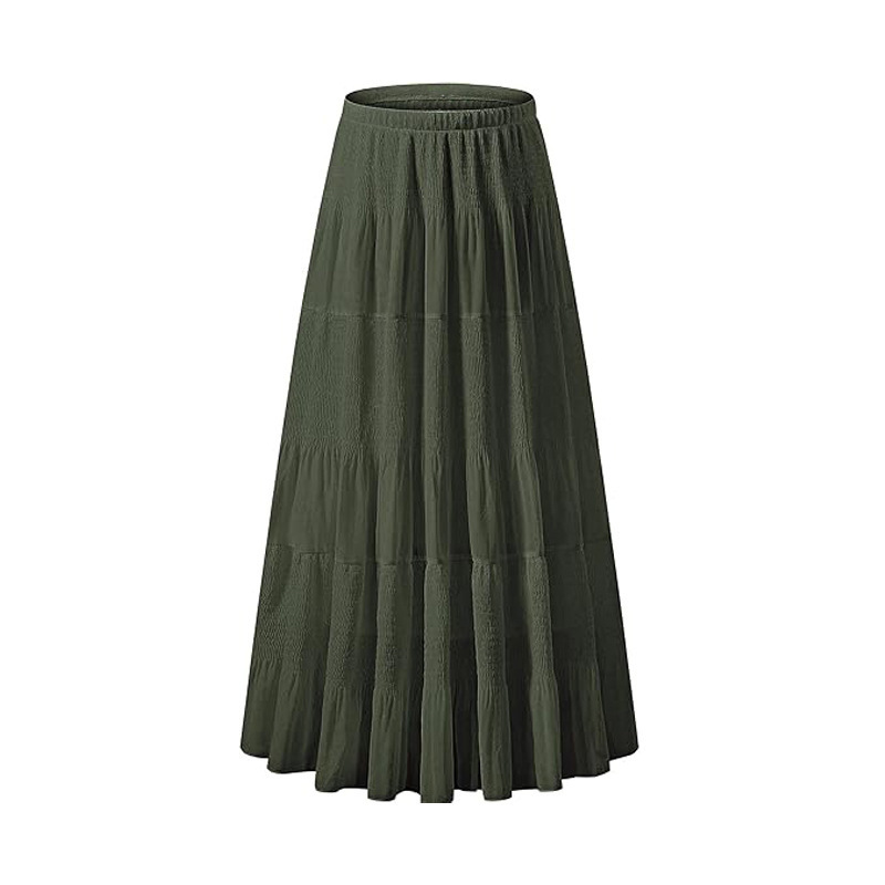 High Waist A-Line Long Skirt W - A-Line Skirt Midi 评论和价格