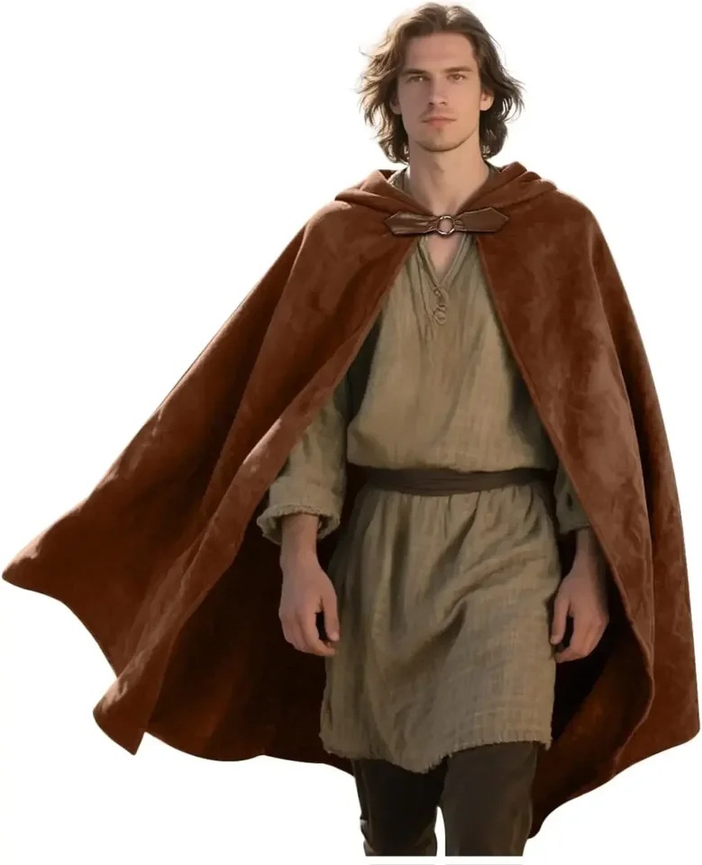Men's Velvet Hooded Cloak Rena - Women'S Fashion Renaissance Period 评论和价格