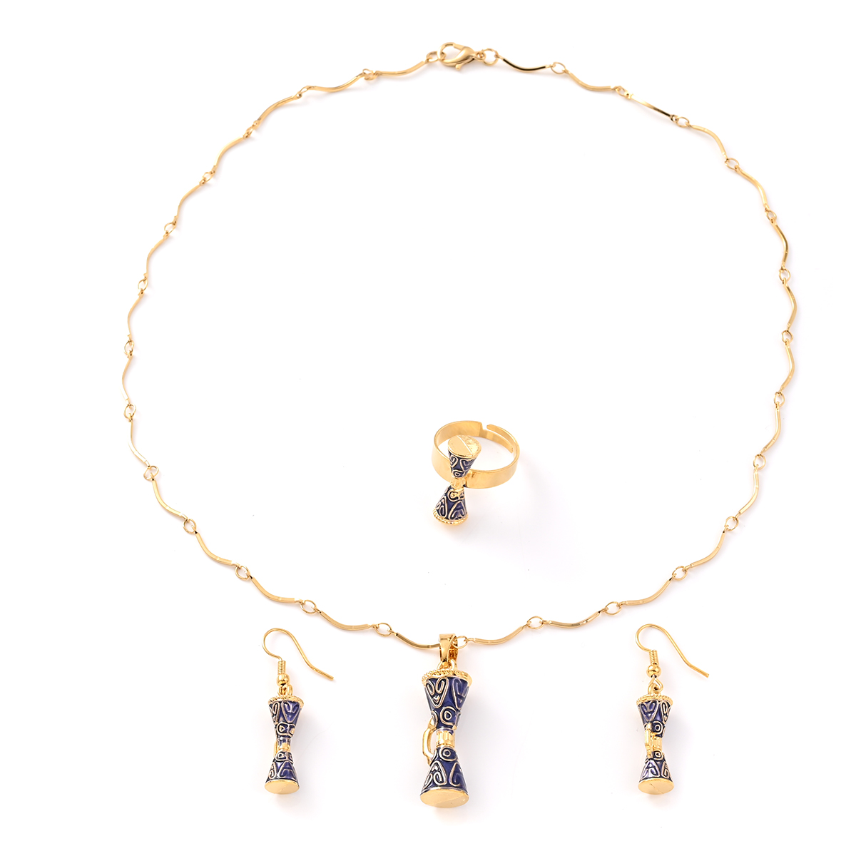 Stylish Blue Drum Pendant Neck - Women Fashion Png 评论和价格