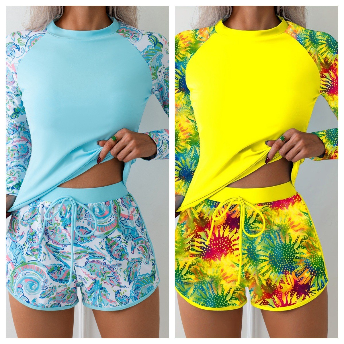 Women's Swimwear Tankini Long  - Crop Top Women 评论和价格